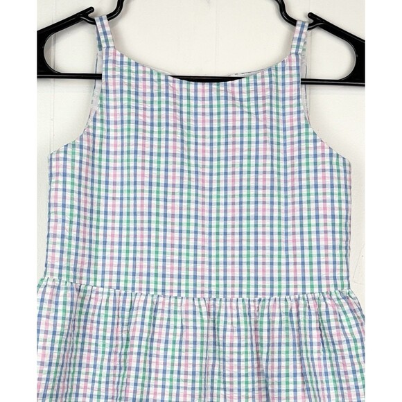 Florence Eiseman Plaid Seersucker Tiered Girls Dress, Size 8 - Picture 2 of 6